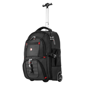 17.3" Water-Resistant Rolling Backpack with Laptop Compartment