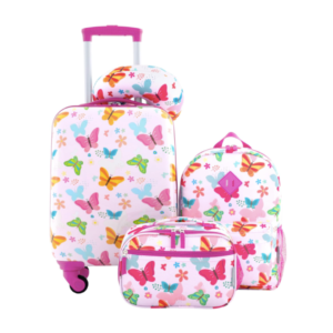 5 Piece Kids' Luggage Set, Butterfly