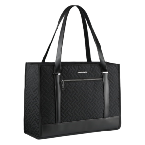 16" Laptop Tote Office Bag - Quilted Black