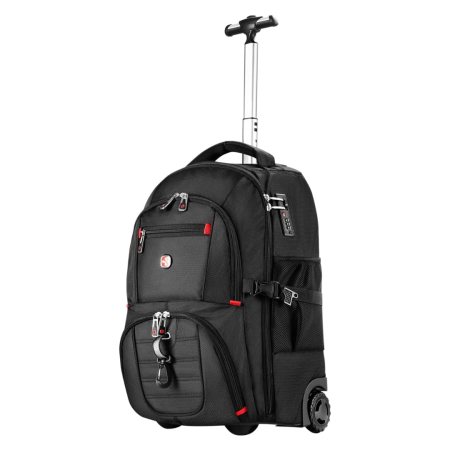 17.3″ Water-Resistant Rolling Backpack with Laptop Compartment