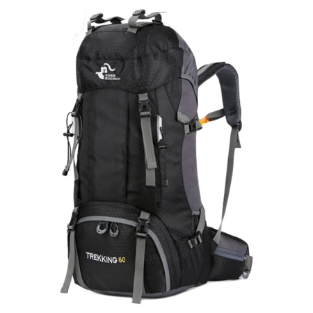 Large Outdoor 60L Waterproof Hiking Backpack with Rain Cover