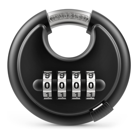 4 Digit Combination Lock Padlock with Hardened Steel Shackle