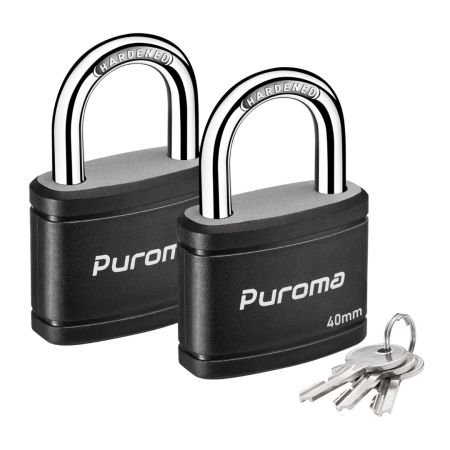 2 Pack Keyed Padlock with 3 Keys