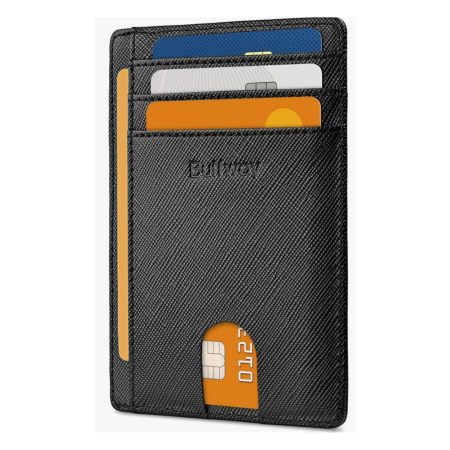 Slim Front Pocket RFID Blocking Leather Wallet